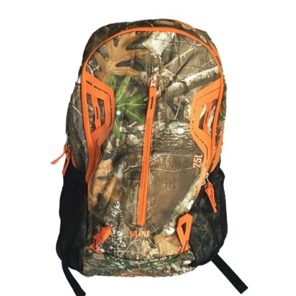 ULine 25L sports Camouflage Backpack with Orange Accents